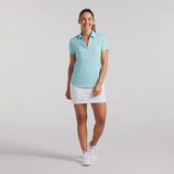 PUMA WOMENS CLOUDSPUN PIPED SHORT SLEEVE POLO 25