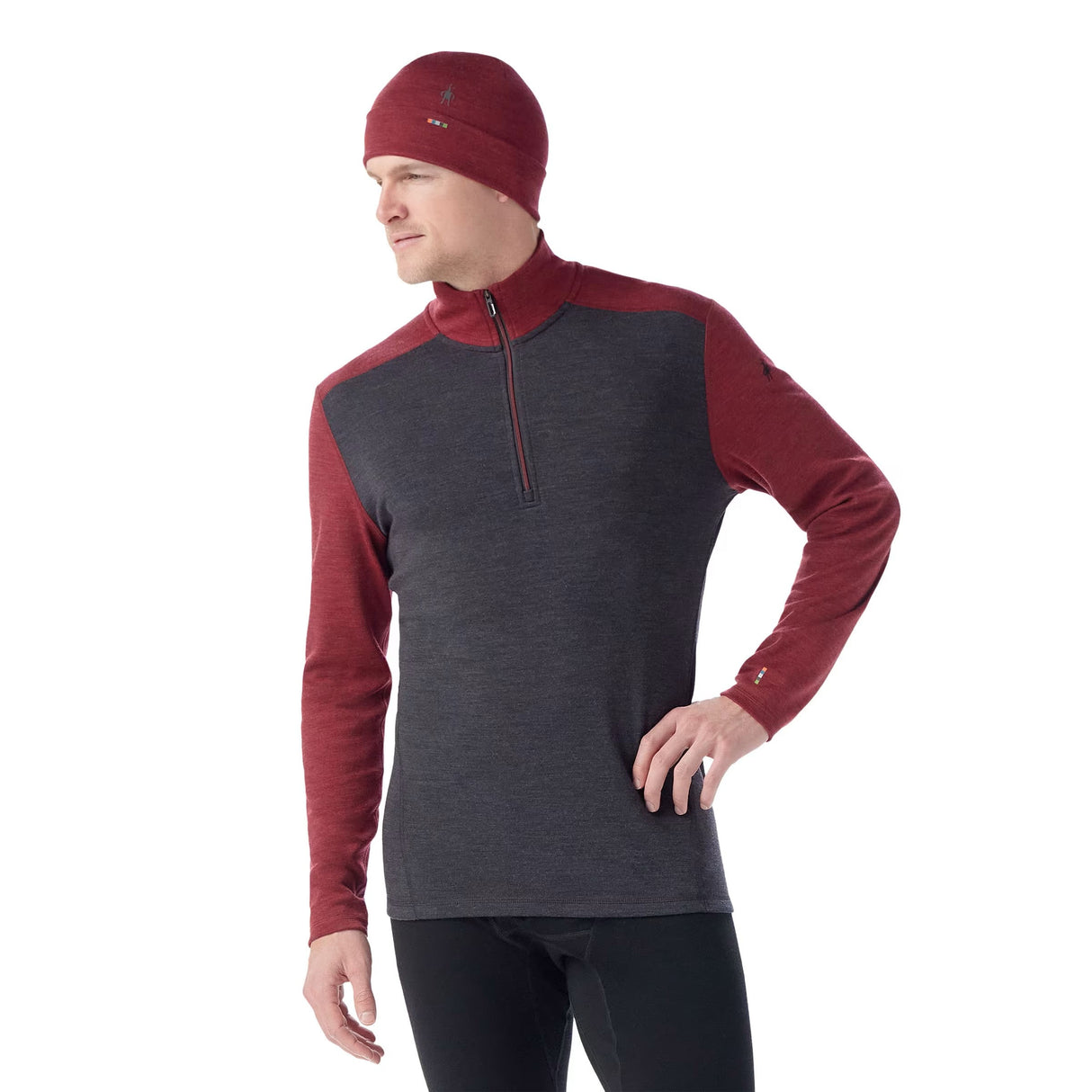 SMARTWOOL MENS CLASSIC THERMAL MERINO 1/4 ZIP BASELAYER TOP