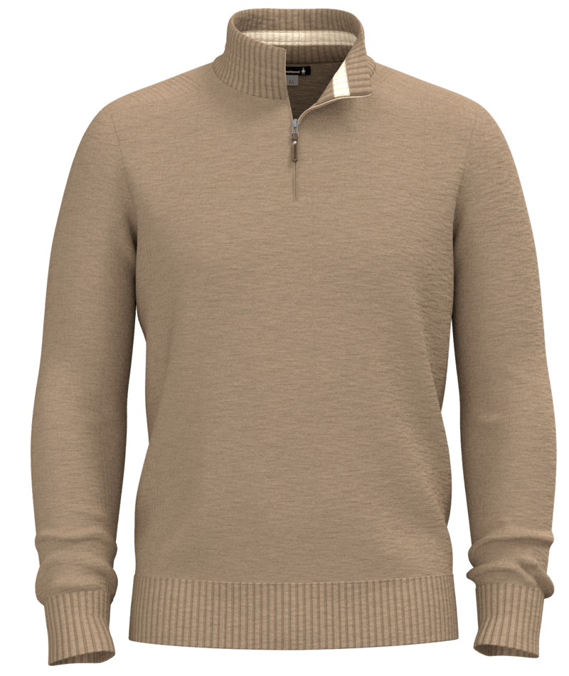 SMARTWOOL MENS SPARWOOD 1/4 ZIP SWEATER