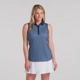 PUMA WOMENS CLOUDSPUN SCALLOP SLEVELESS POLO 25