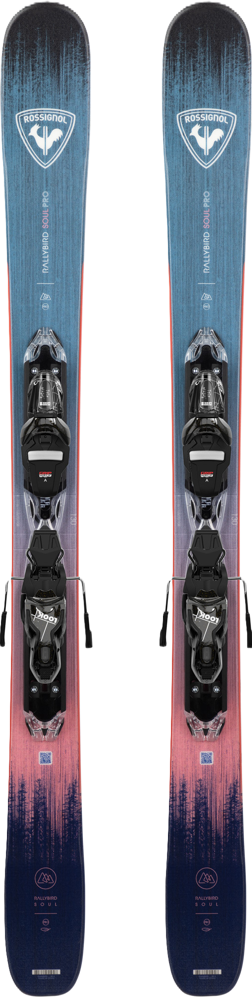 ROSSIGNOL WOMENS RALLYBIRD SOUL PRO W/ XP10 GW DOWNHILL SKIS 26