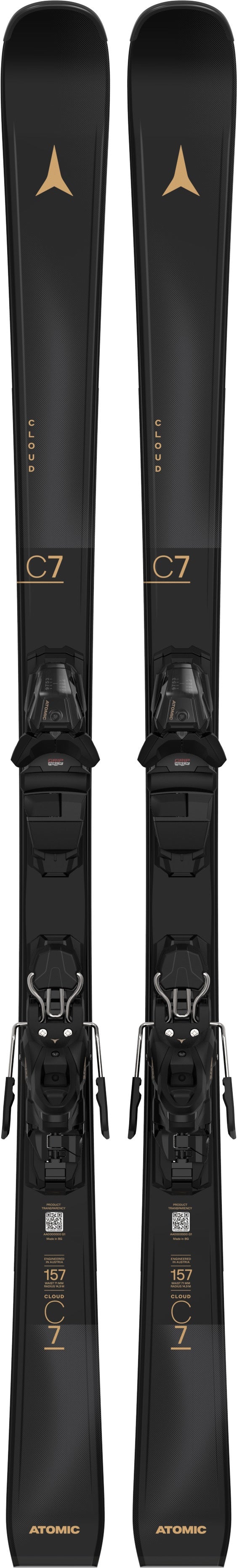 ATOMIC WOMENS CLOUD C7 + M 10 GW DOWNHILL SKIS 26