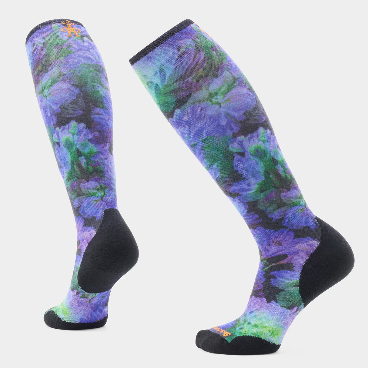 SMARTWOOL WOMENS SKI TARGETED CUSHION ELECTRIC LOTUS PRINT OTC SOCKS 26