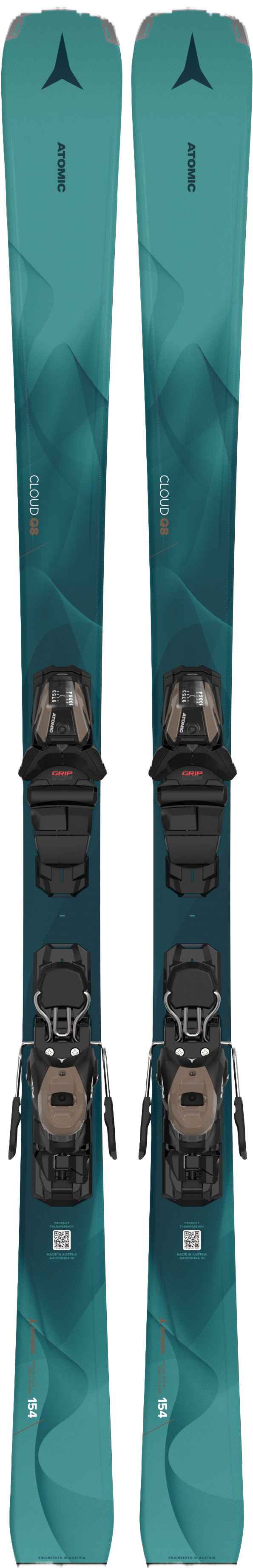 ATOMIC WOMENS CLOUD Q8 W/+M10 GW DOWNHILL SKIS 26