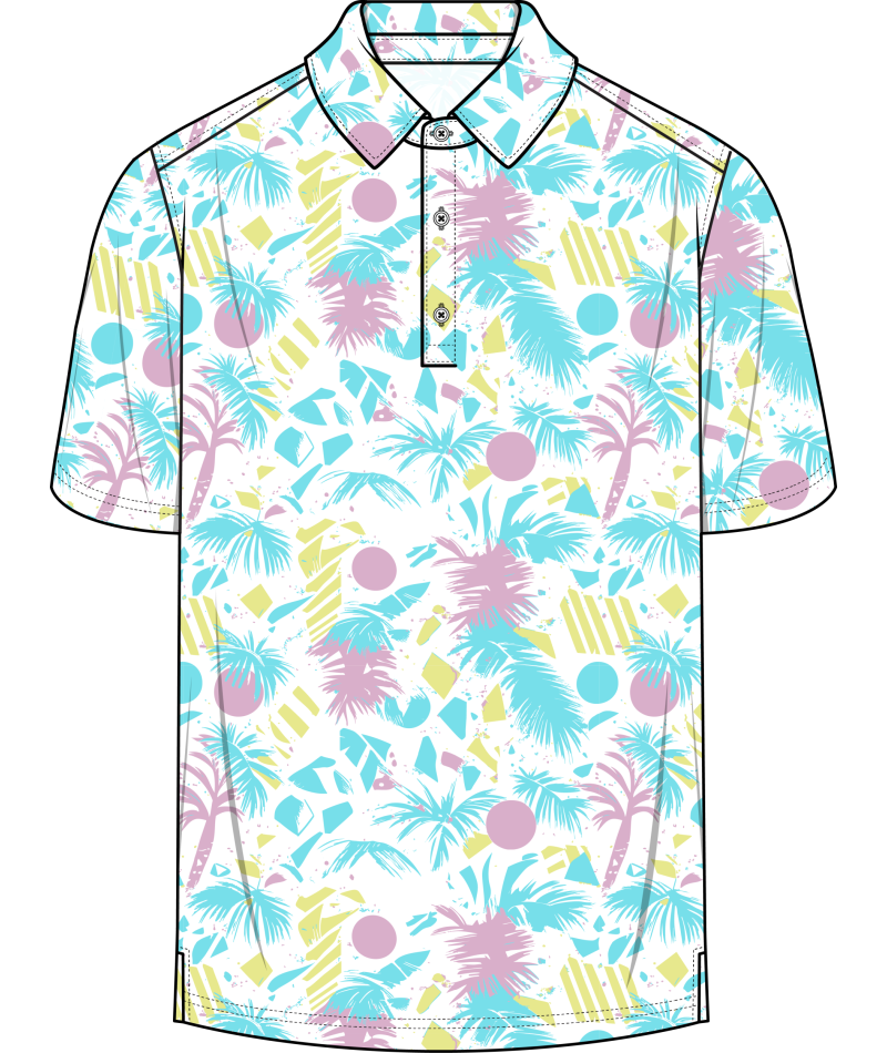 HUK MENS PURSUIT PRINTED POLO