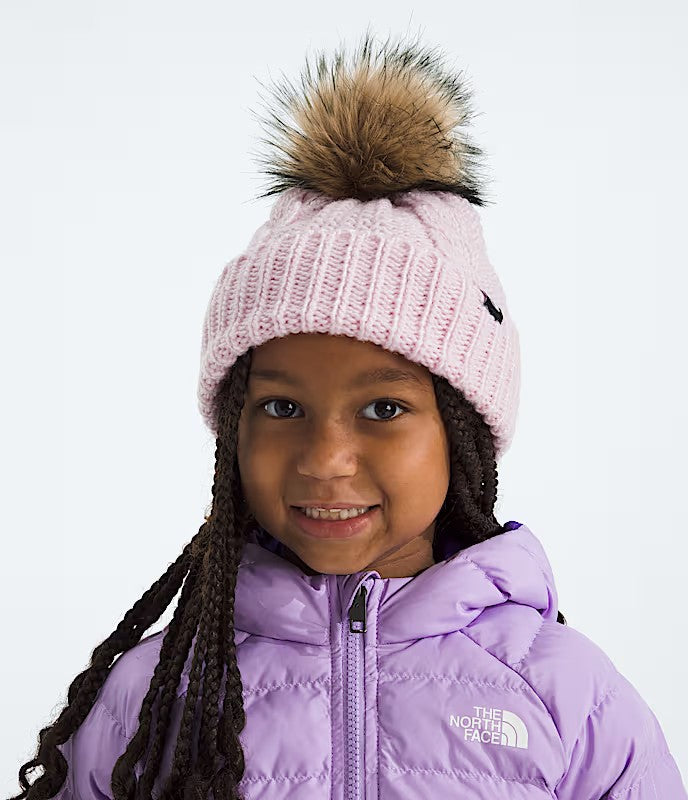 THE NORTH FACE YOUTH OH MEGA FUR POM BEANIE