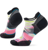 SMARTWOOL WOMENS RUN TARGETED CUSHION BRUSHED PRINT LOW ANKLE SOCKS