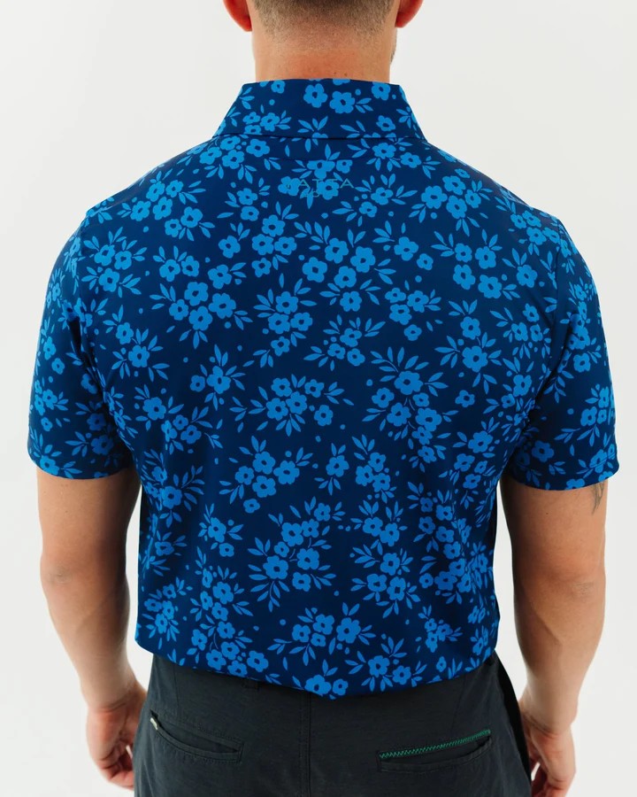 YATTA MENS NAVY DAISY POLO 25