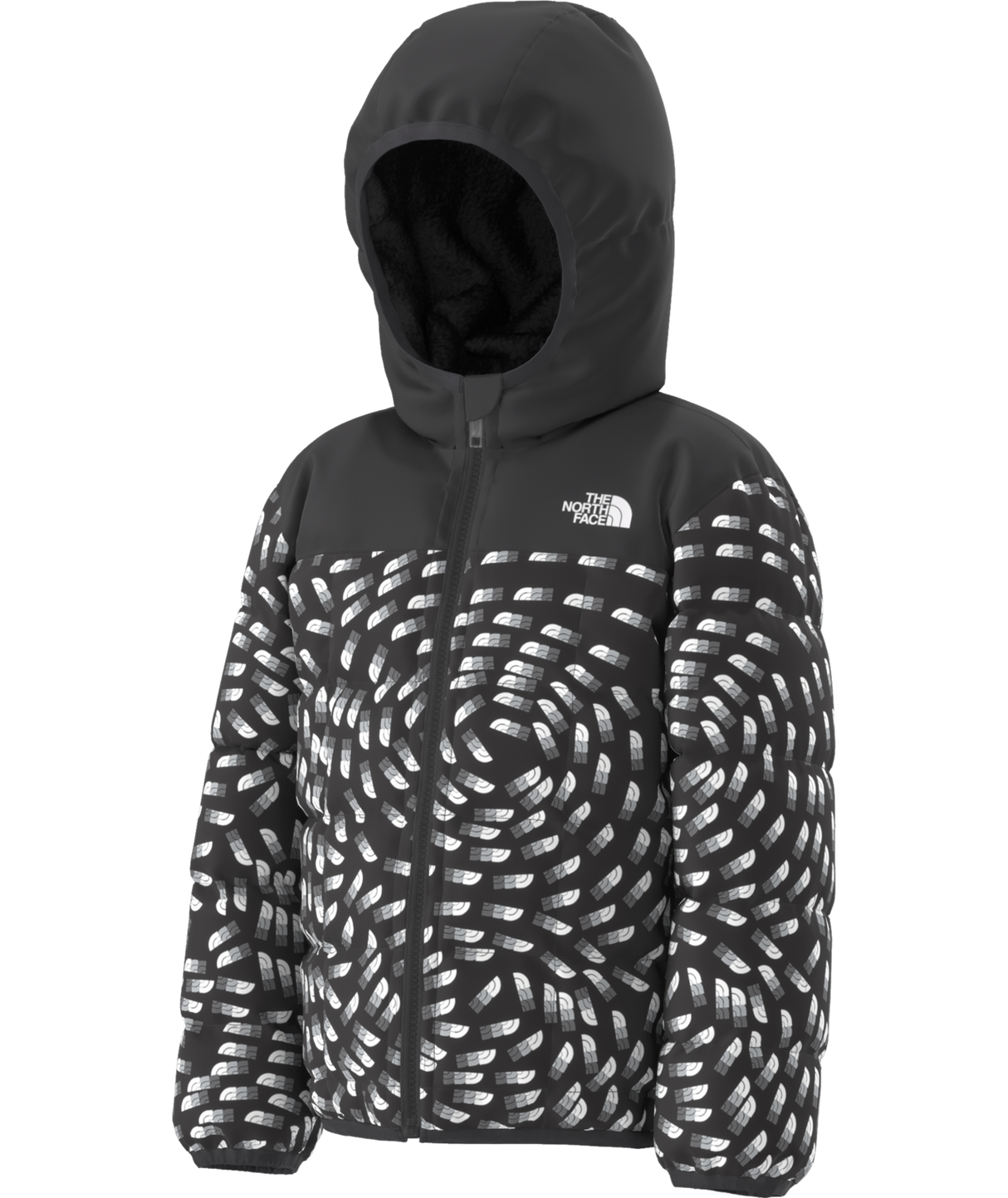 THE NORTH FACE YOUTH BOYS REVERSIBLE SHASTA FULL ZIP HOODED WINTER JACKET