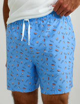 HUK MENS PURSUIT PRINTED VOLLEY SWIM TRUNK 25