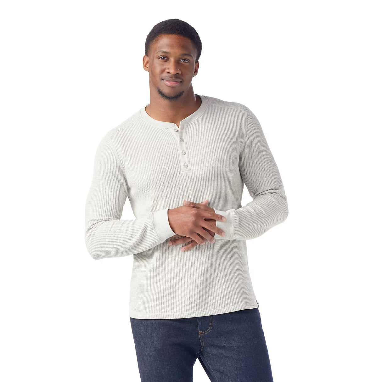 SMARTWOOL MENS WAFFLE HENLEY LONG SLEEVE SHIRT