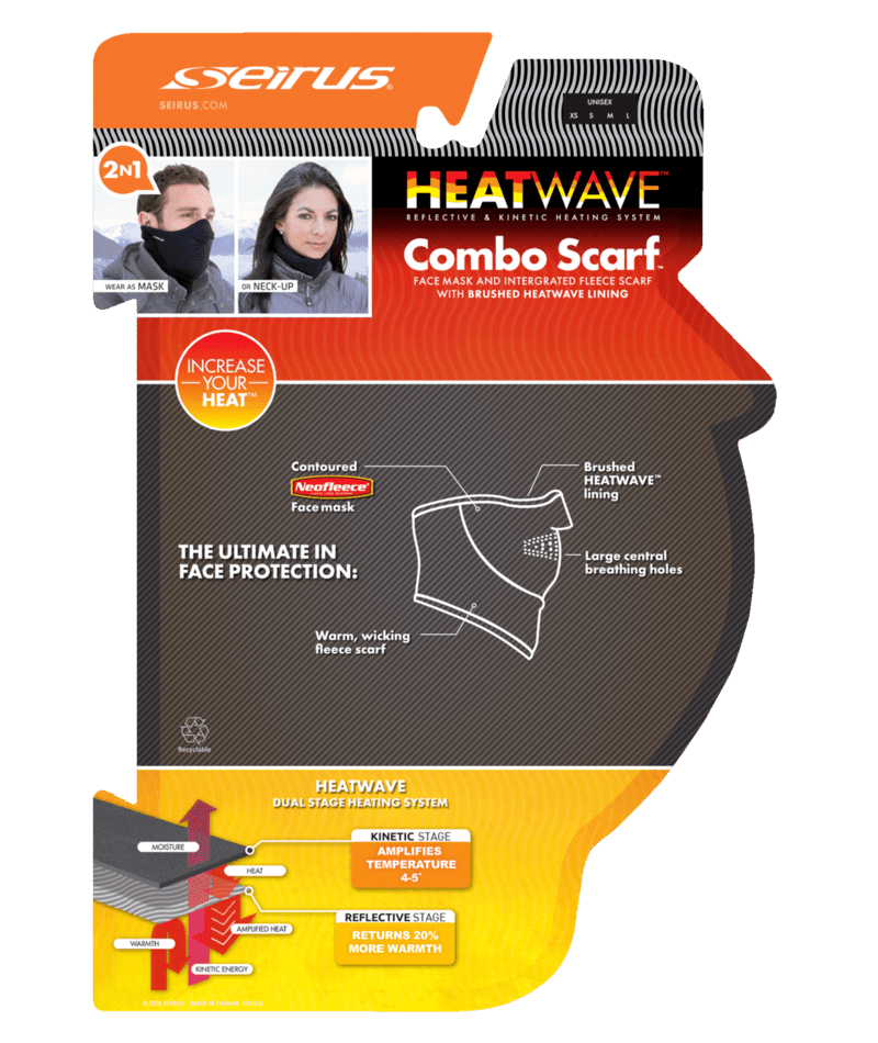 SEIRUS UNISEX HEATWAVE™ NEOFLEECE® COMBO SCARF™ FACE MASK 26