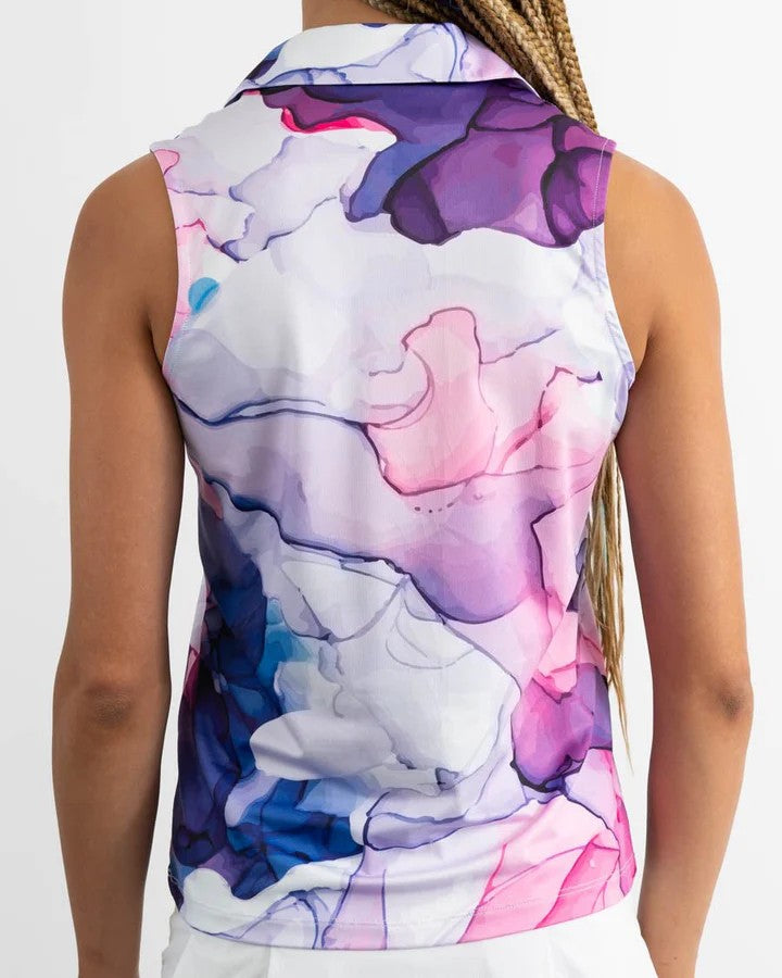 YATTA WOMENS PURPLICIOUS SLEEVELESS POLO 25
