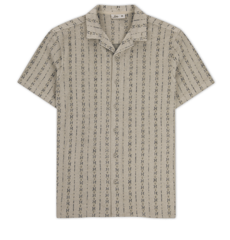 JETTY MENS ASBURY KNIT BUTTON DOWN SHORT SLEEVE SHIRT 25