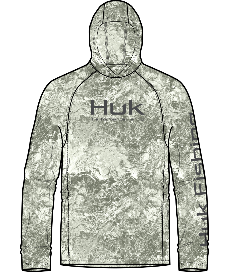 HUK MENS PURSUIT MOSSY OAK PRINTED HOODIE