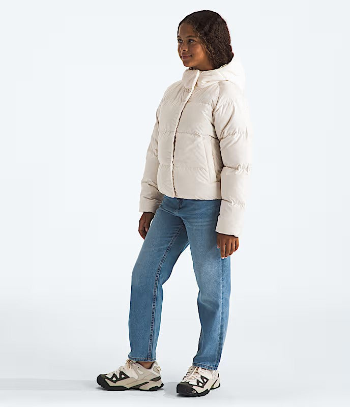 THE NORTH FACE YOUTH GIRLS NORTH DOWN HOODED WINTER JACKET
