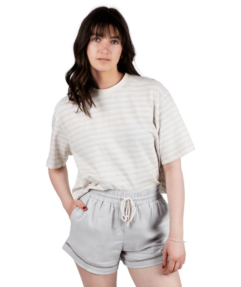 JETTY WOMENS AVALON STRIPED SHORT SLEEVE SHIRT 25