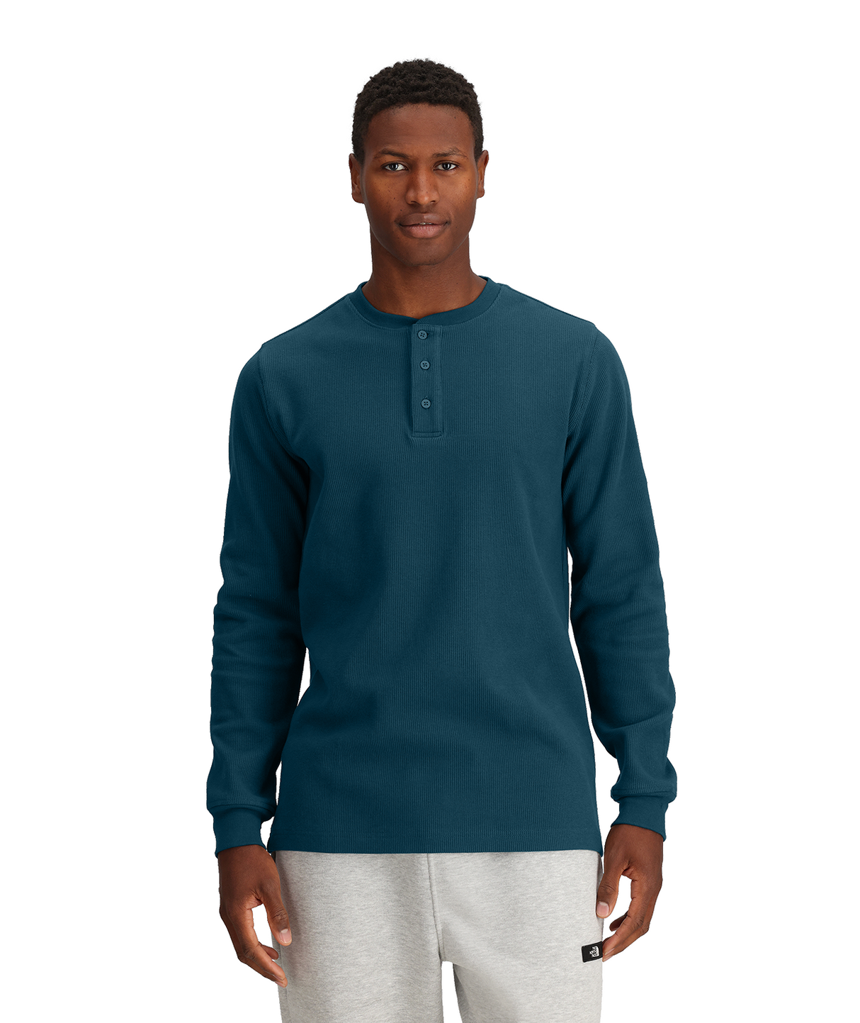 THE NORTH FACE MENS WAFFLE HENLEY LONG SLEEVE SHIRT