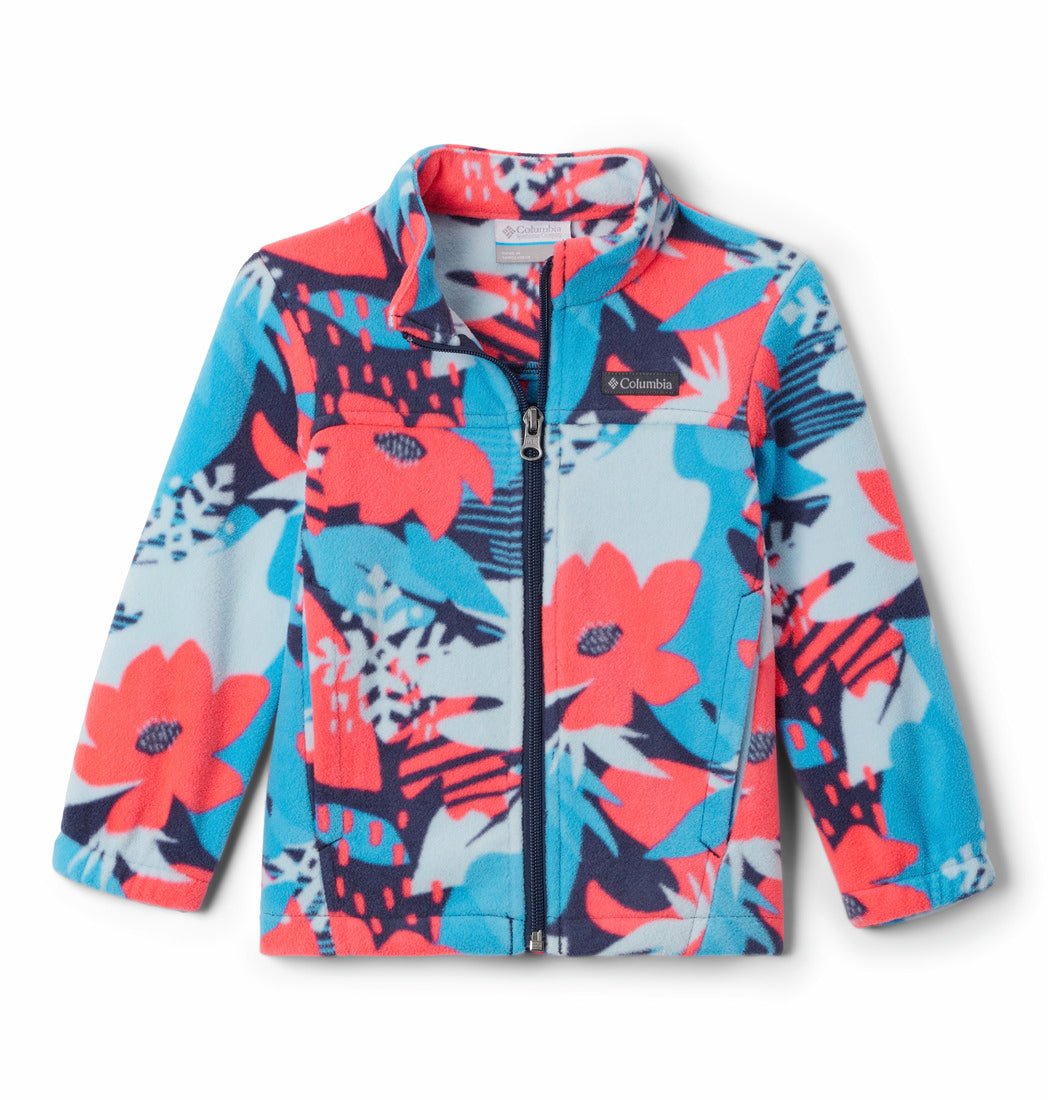 COLUMBIA YOUTH GIRLS CASTLE DALE™ PRINTED FULL ZIP FLEECE SWEATER 25