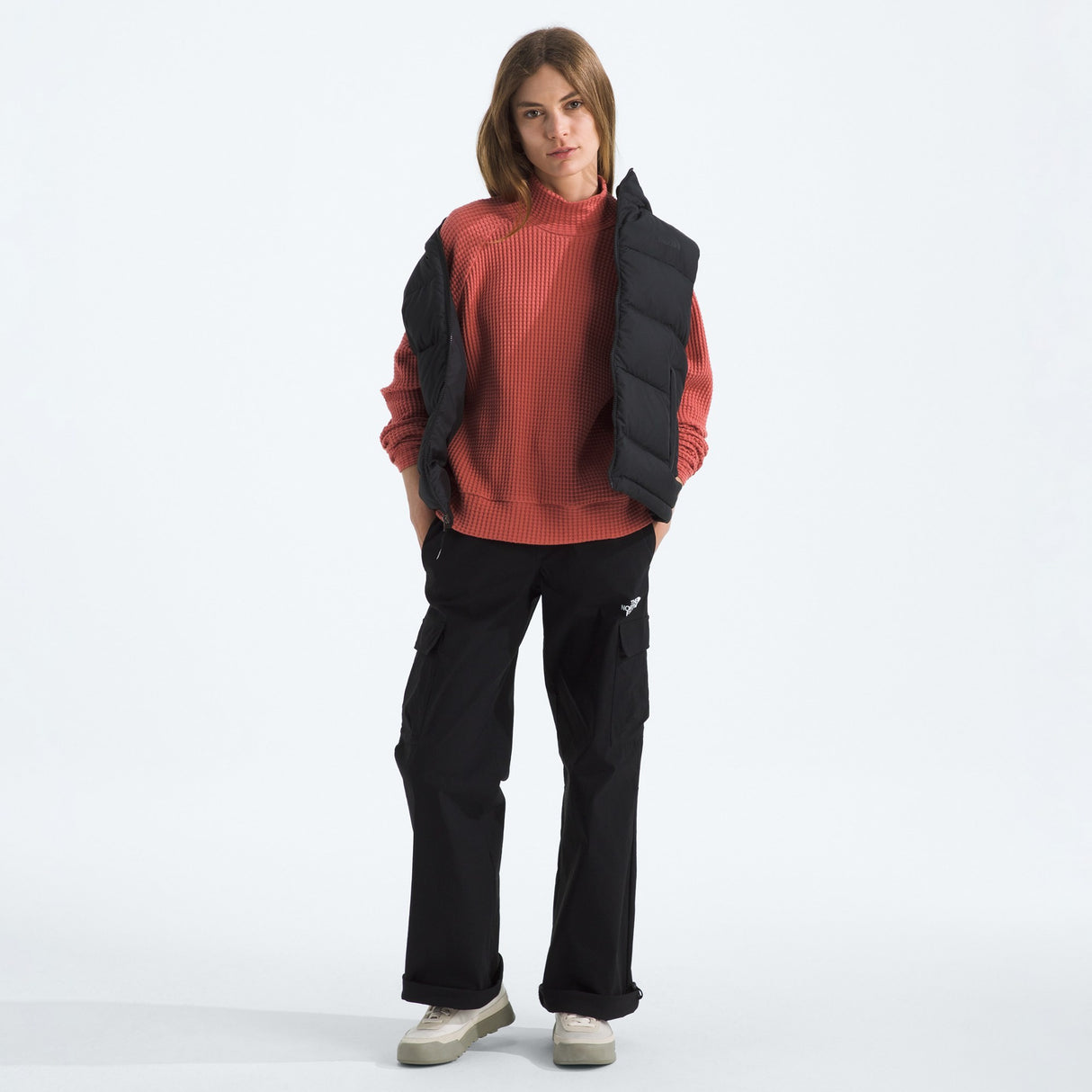 THE NORTH FACE WOMENS MOCK NECK CHABOT SWEATER