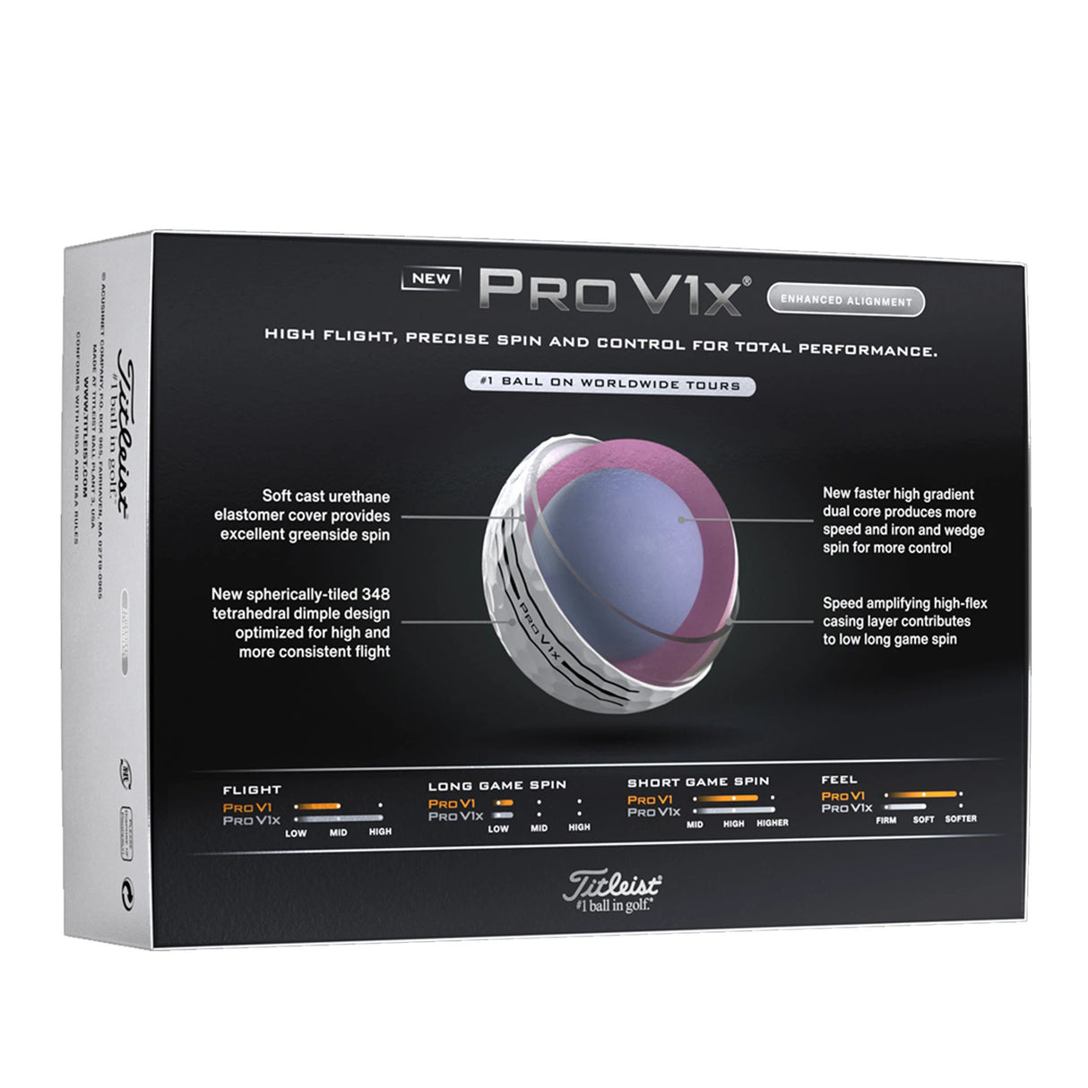 TITLEIST UNISEX PRO V1X AIM ENHANCED GOLF BALL 26