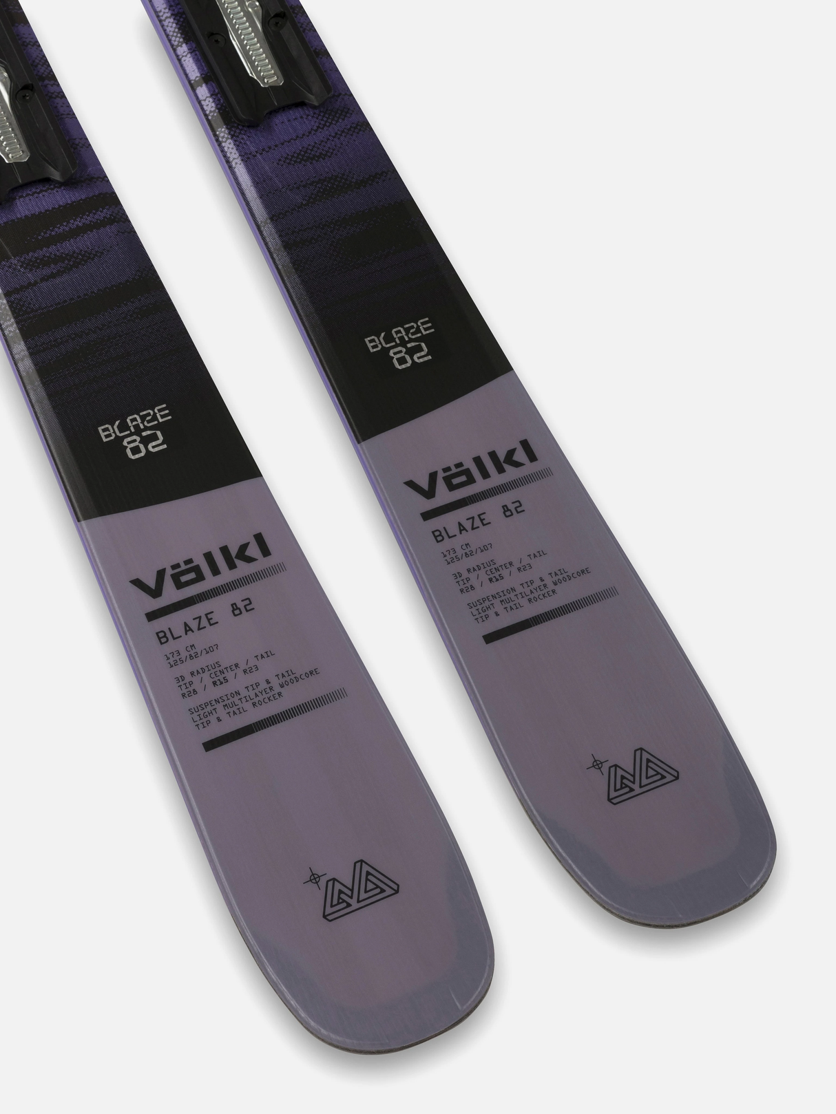 VOLKL WOMENS BLAZE 82 PURPLE + VMOTION 10 DOWNHILL SKIS 26