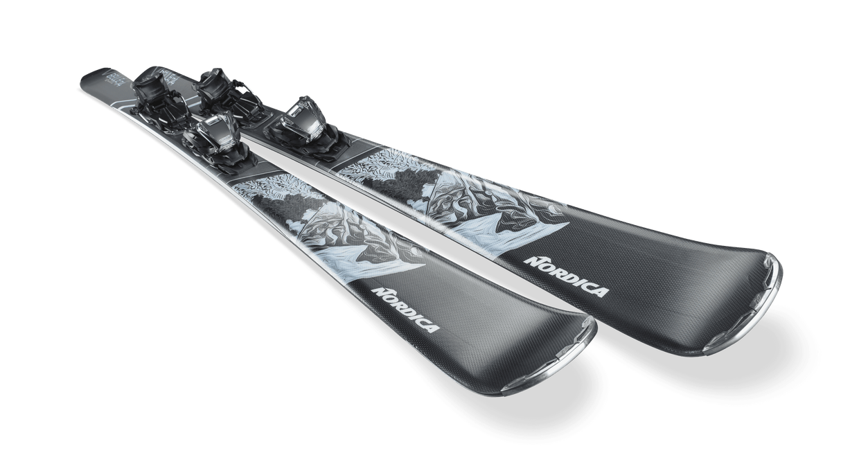 NORDICA WOMENS WILD BELLE 74 TP2 COMPACT 10 FDT DOWNHILL SKIS 26