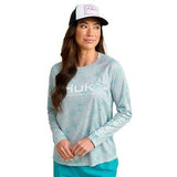 HUK WOMENS PURSUIT PRINTED CREW LONG SLEEVE SHIRT 25