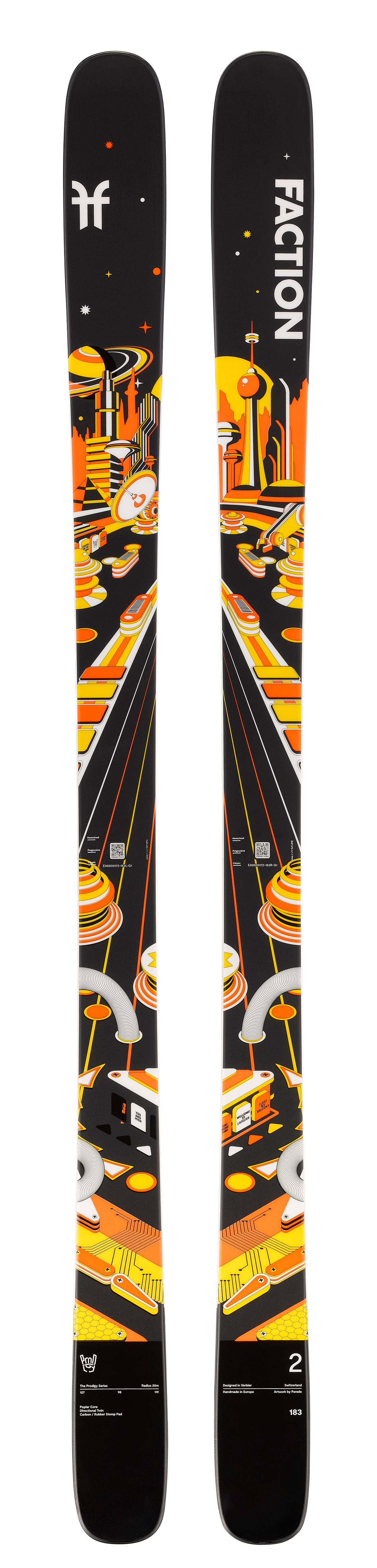 FACTION UNISEX PRODIGY 2 DOWNHILL SKIS 26