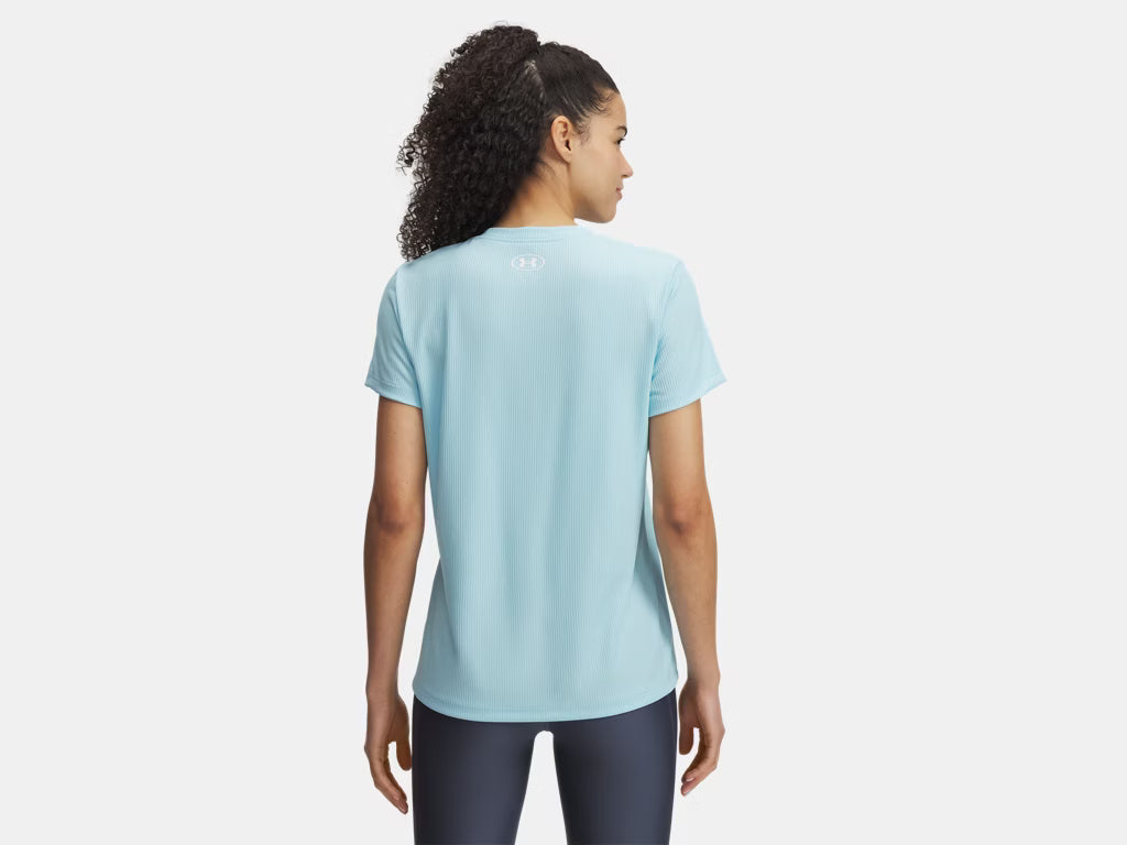 UNDER ARMOUR WOMENS TECH RIB SHORT SLEEVE SHIRT 25