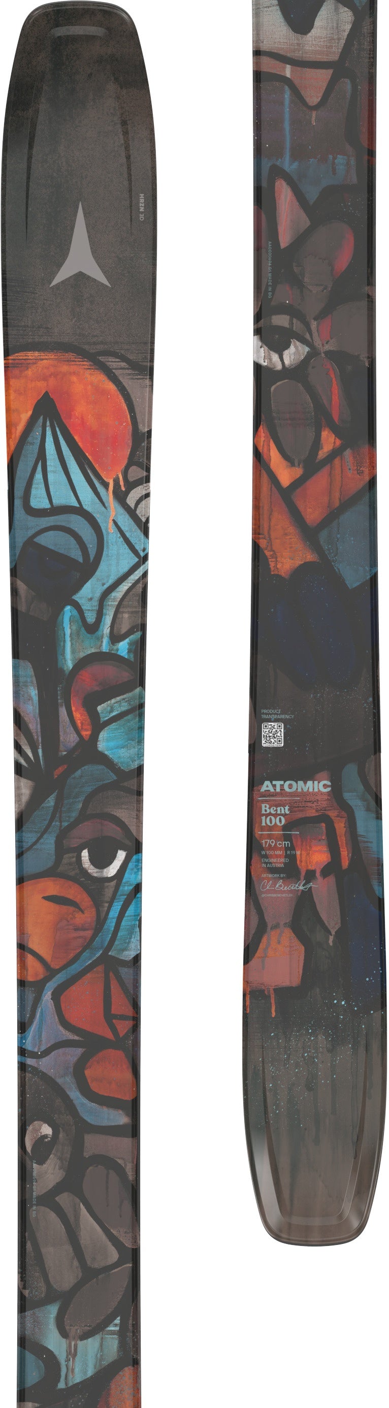 ATOMIC UNISEX BENT 100 DOWNHILL SKIS 26