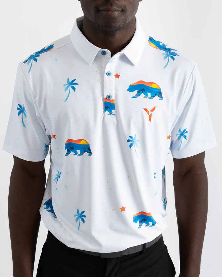 YATTA MENS CALI BEAR GOLF POLO