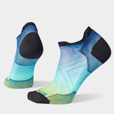 SMARTWOOL WOMENS RUN ZERO CUSHION OMBRE PRINT LOW ANKLE SOCKS