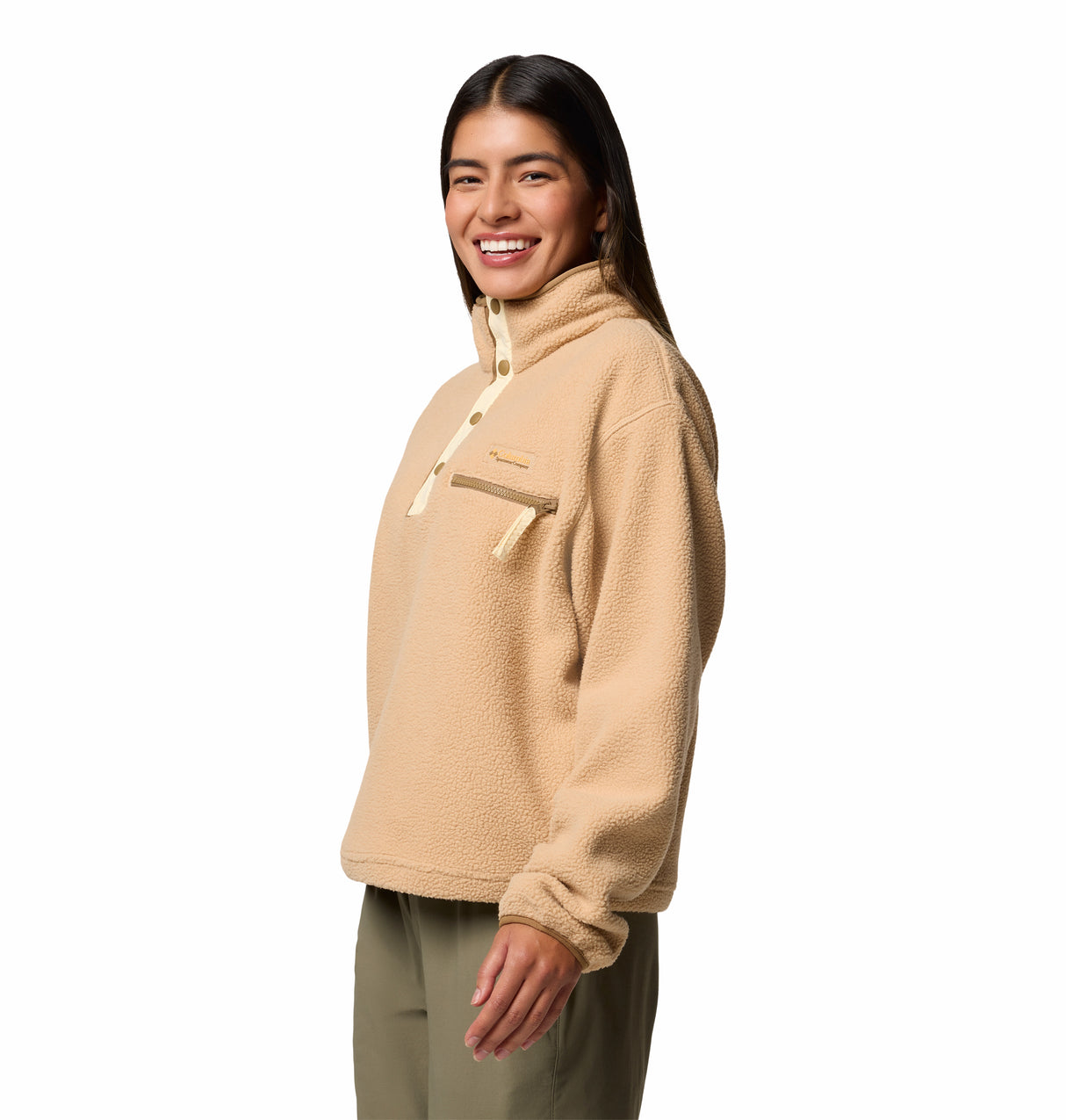 COLUMBIA WOMENS HELVETIA™ II CROPPED HALF SNAP FLEECE SWEATER 26