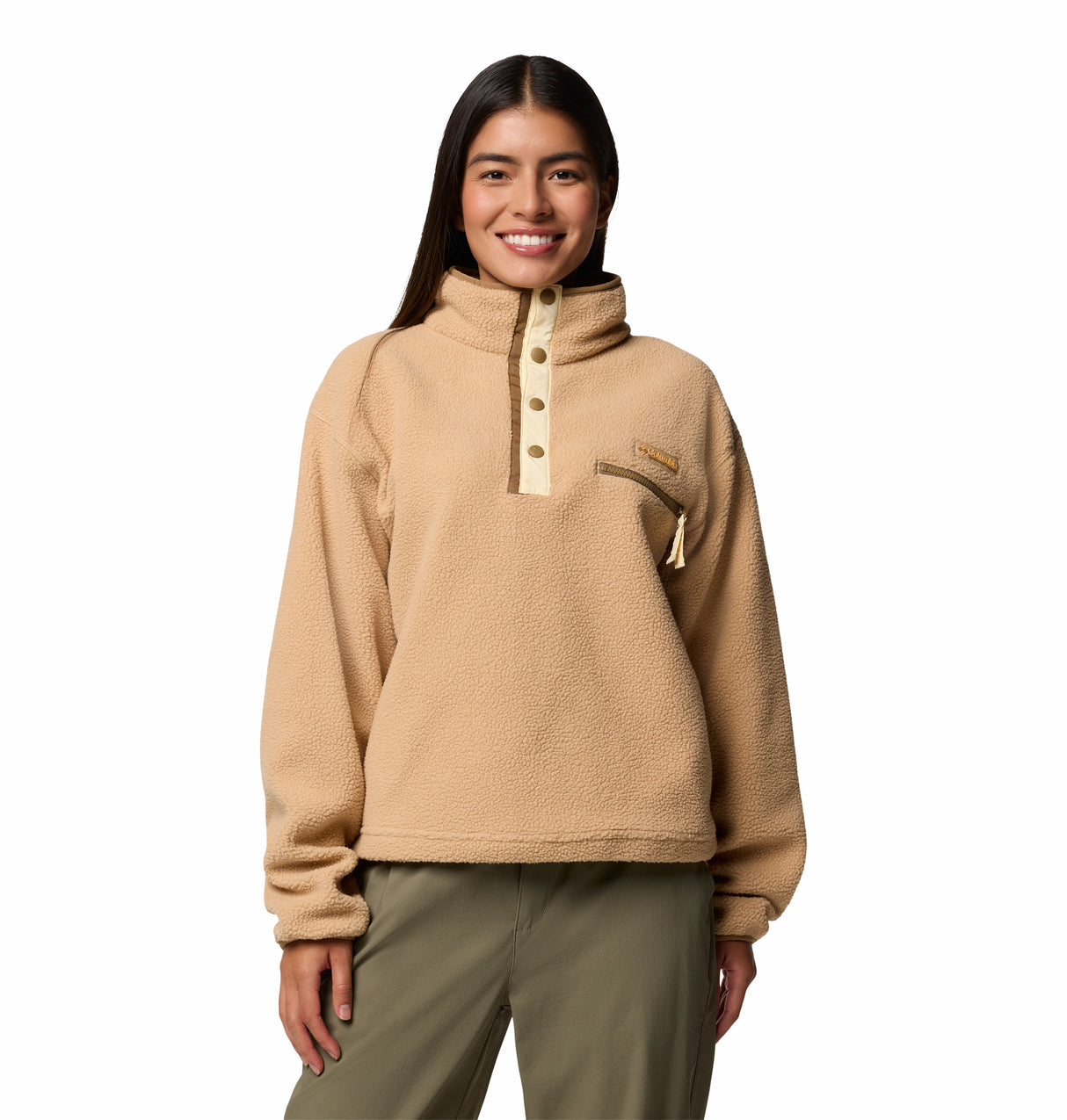 COLUMBIA WOMENS HELVETIA™ II CROPPED HALF SNAP FLEECE SWEATER 26