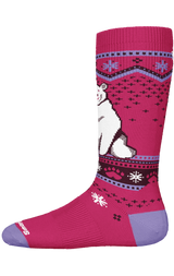 SMARTWOOL YOUTH WINTERSPORT FULL CUSHION POLAR BEAR PATTERN OTC SOCKS