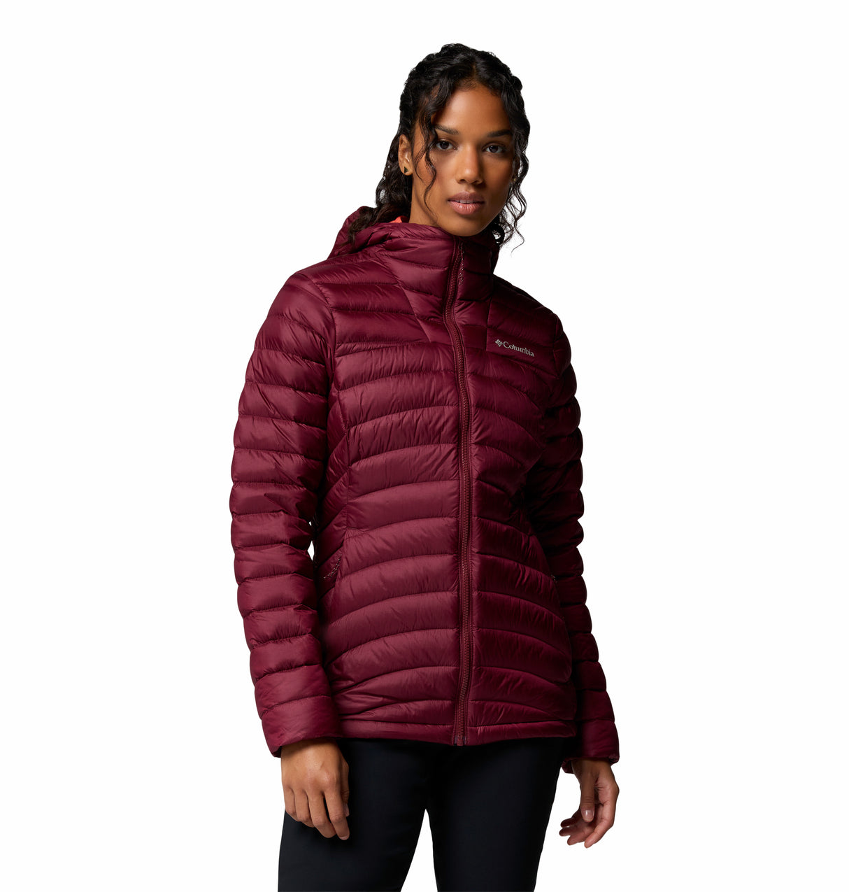 COLUMBIA WOMENS CORELITE™ DOWN HOODED WINTER JACKET