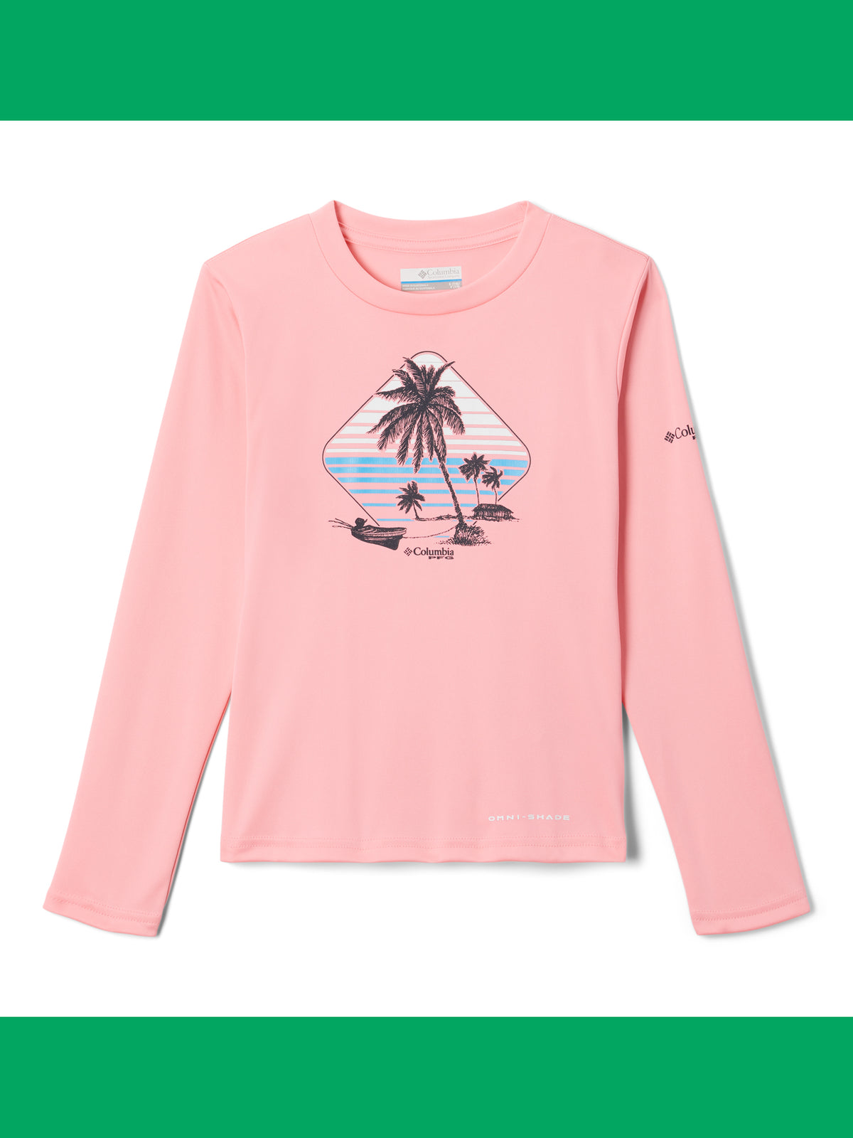 COLUMBIA YOUTH GIRLS TIDAL TEE PFG LONG SLEEVE SHIRT 23